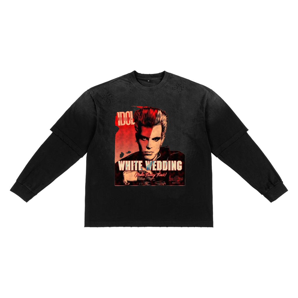 Sunfade Hand-Frayed Faux Two-Piece T-Shirt