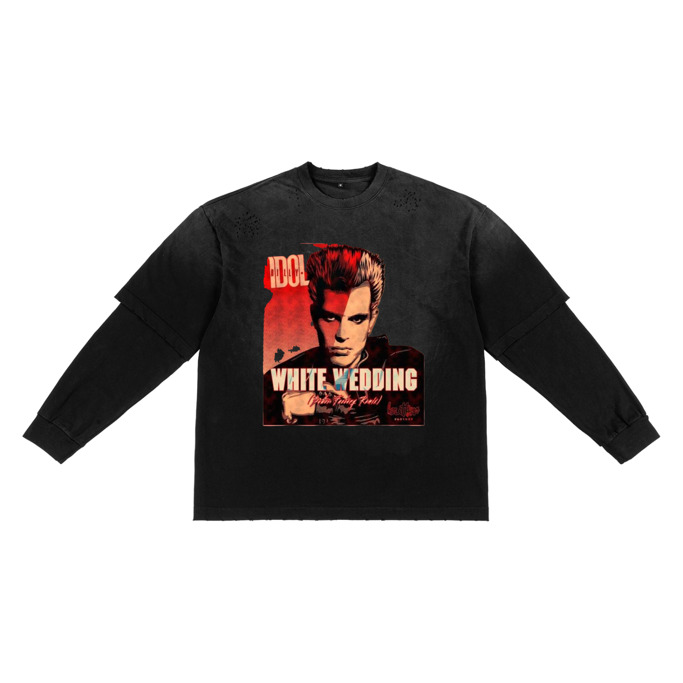 Sunfade Hand-Frayed Faux Two-Piece T-Shirt