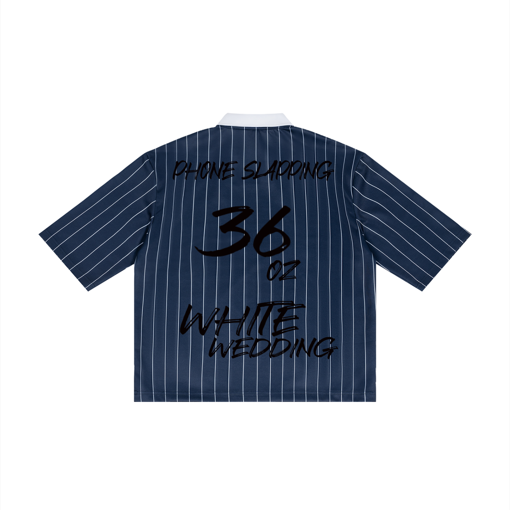 Unisex Pinstripe Collared Soccer Jersey
