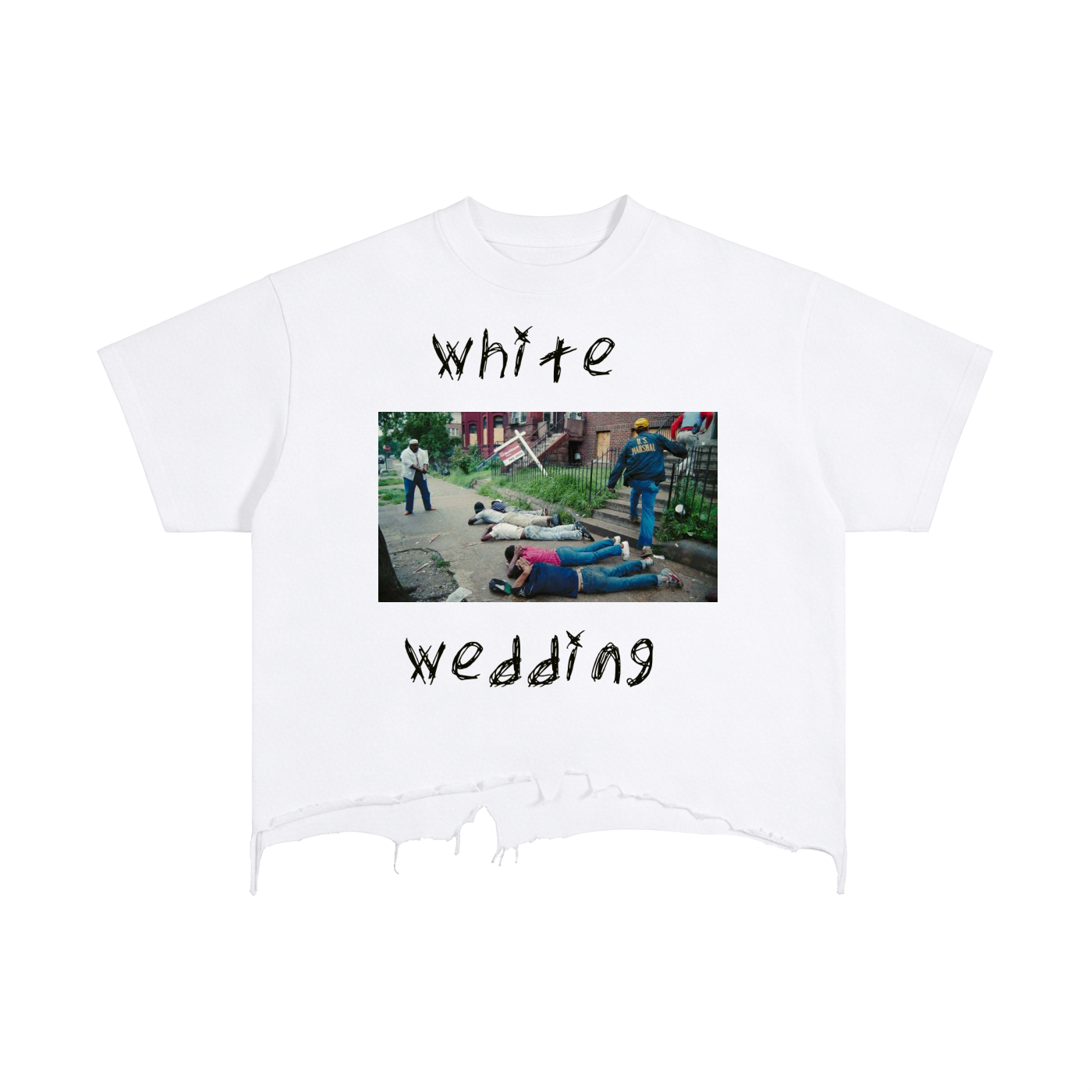Vintage Wash Boxy Distressed Hem T-Shirt