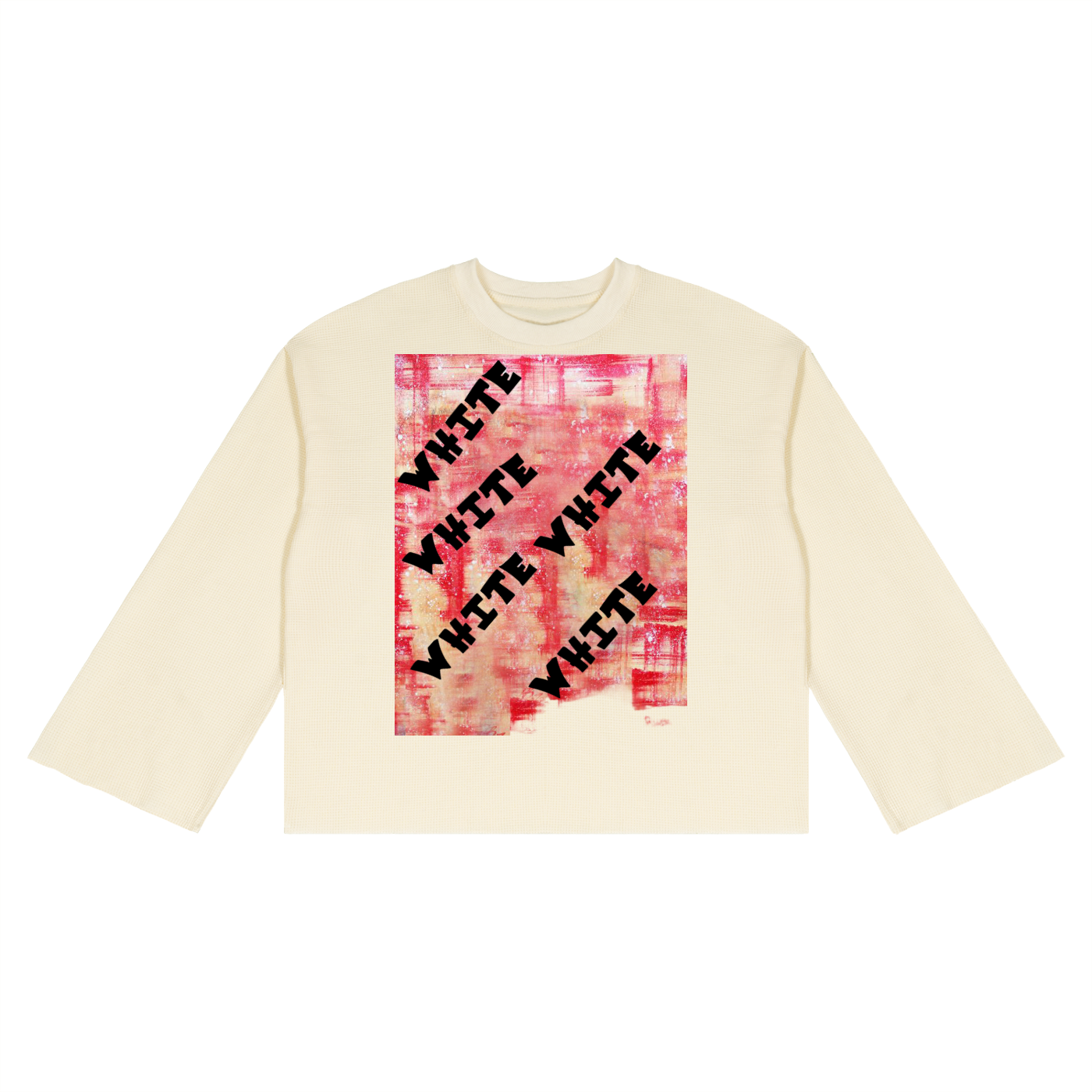Unisex Waffle Raw Edge T-Shirt