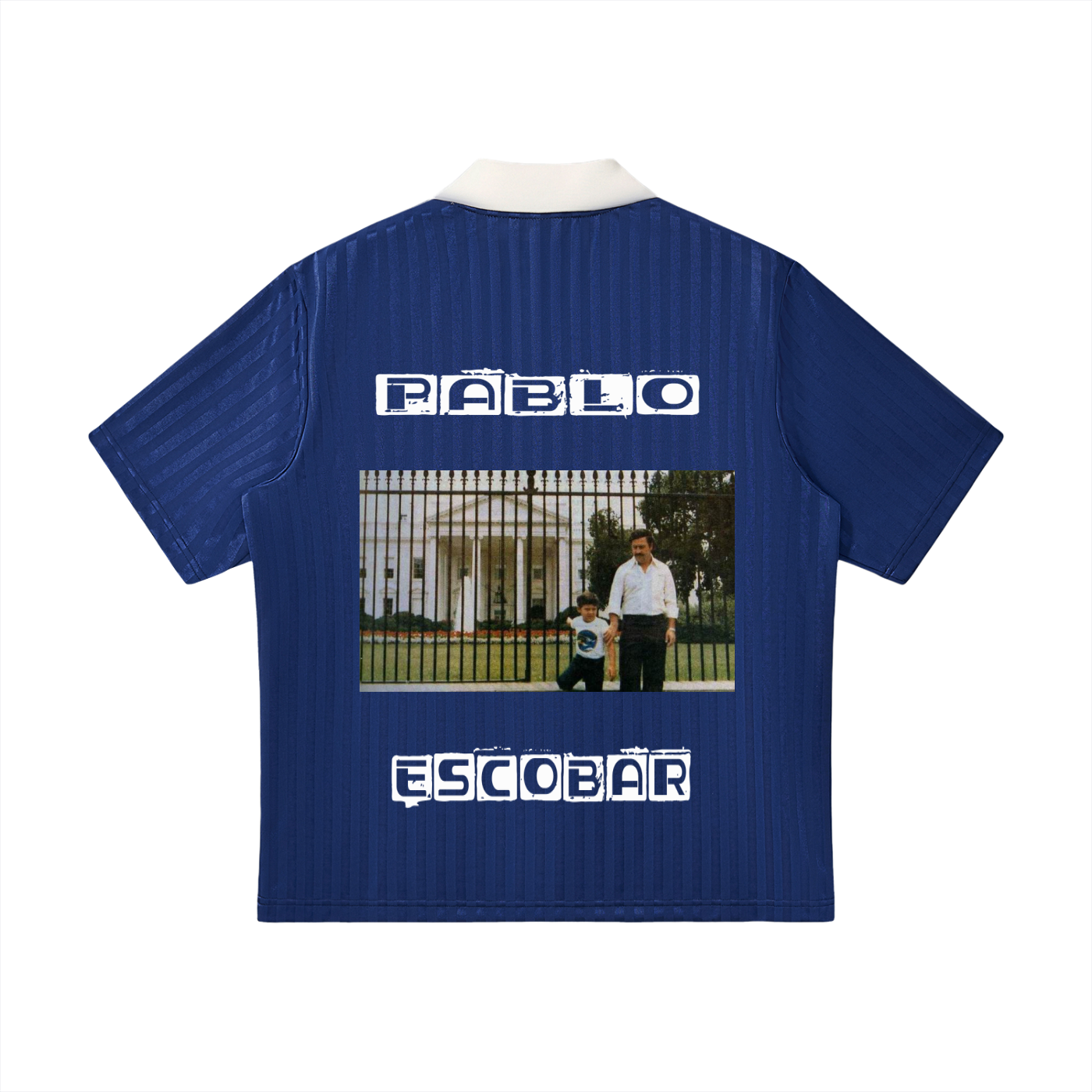 Contrast Collar Striped Soccer Jersey