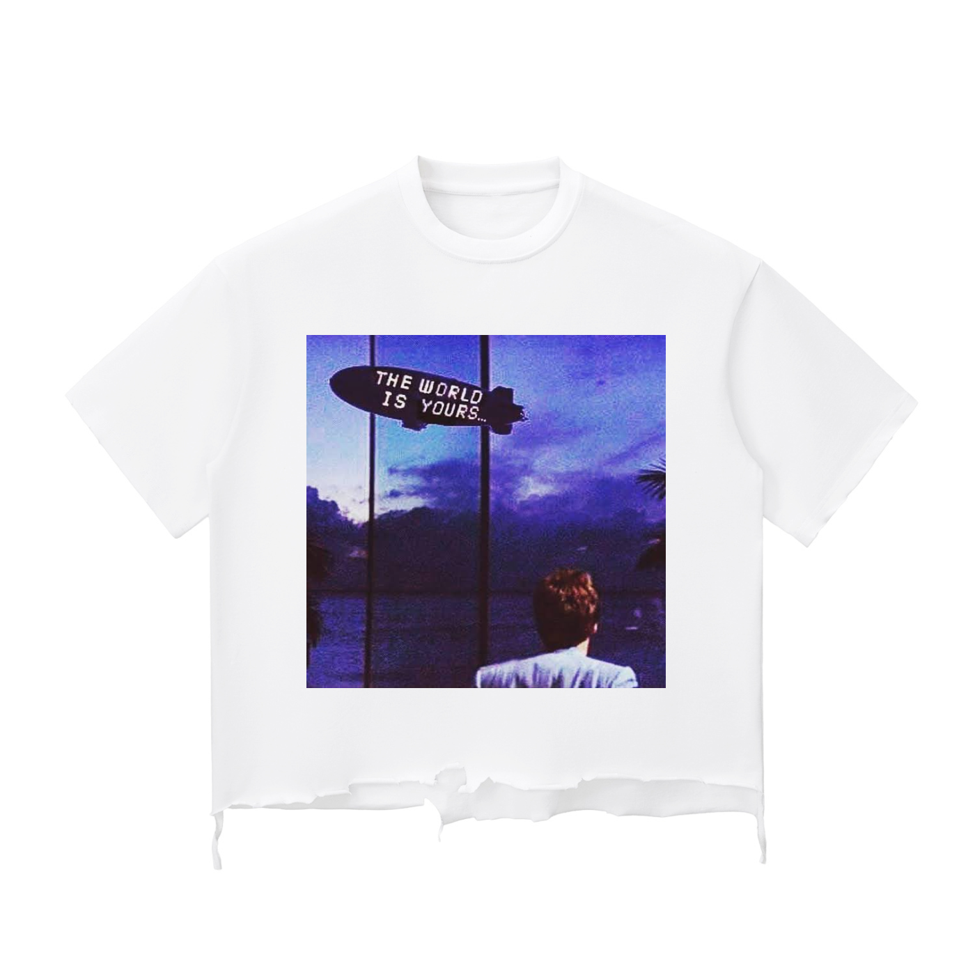 Snow Wash Raw-Hem Boxy T-shirt