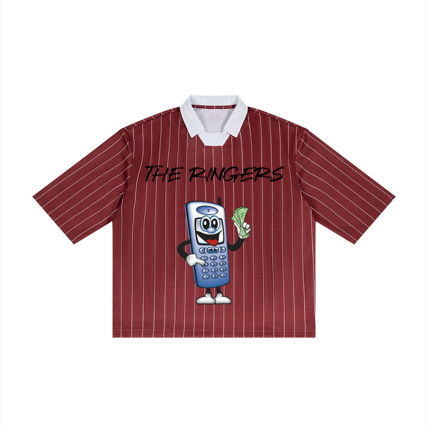 Unisex Pinstripe Collared Soccer Jersey