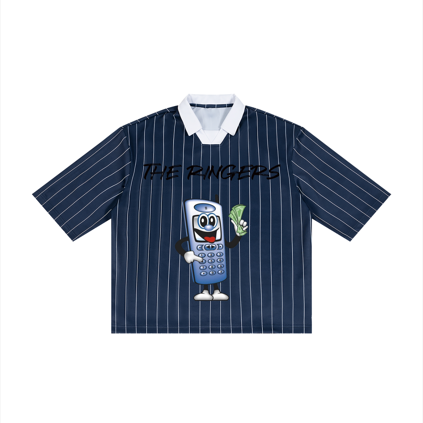 Unisex Pinstripe Collared Soccer Jersey