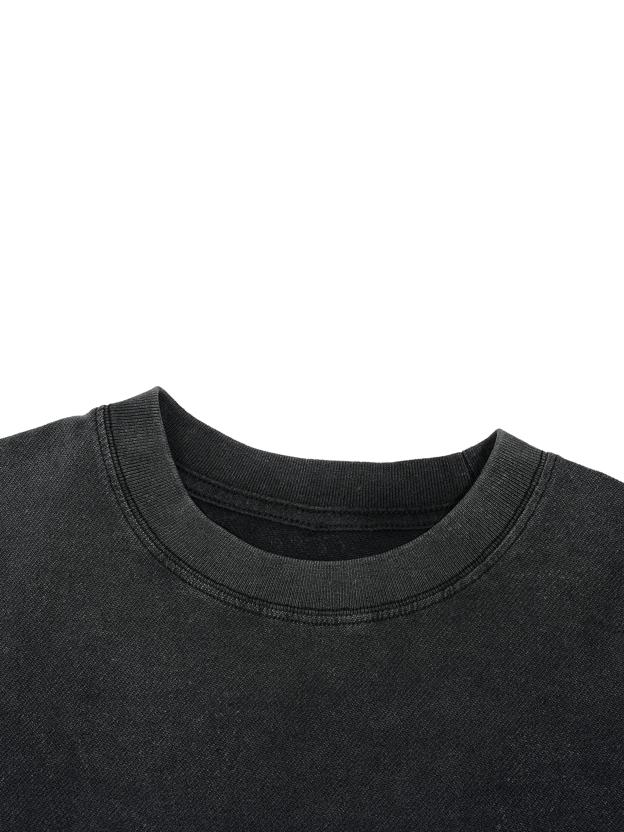 Vintage Wash Boxy Distressed Hem T-Shirt